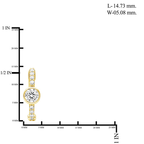 1/2 Carat T.W Lab Grown Diamond Sterling Silver Earrings