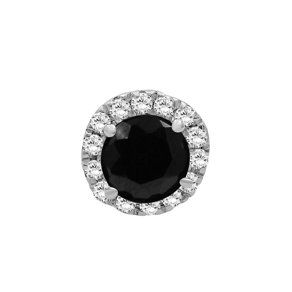 1/2 - 2 Carat T.W. Black and White Diamond Sterling Silver Earrings