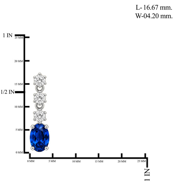 Gemstone & 1/3 Carat T.W. Lab Grown Diamond Sterling Silver Earrings - Assorted Gemstone