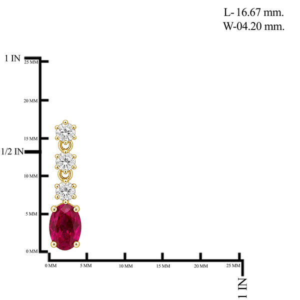 Gemstone & 1/3 Carat T.W. Lab Grown Diamond Sterling Silver Earrings - Assorted Gemstone