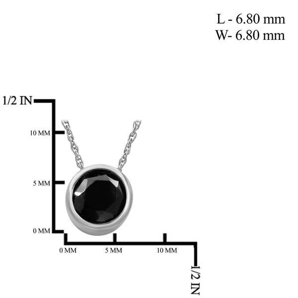 1/2 Carat T.W. Black Diamond Pendant ( 8R Rope Chain ) (Assorted colors)