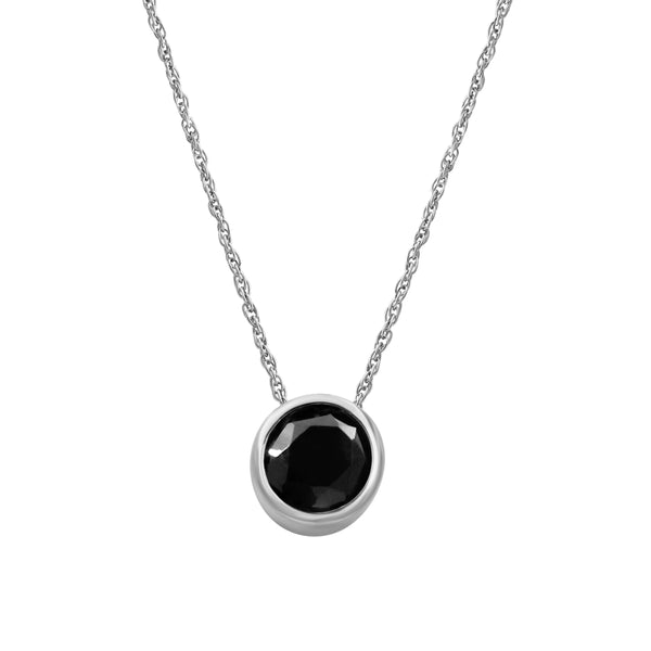 1/2 Carat T.W. Black Diamond Pendant ( 8R Rope Chain ) (Assorted colors)