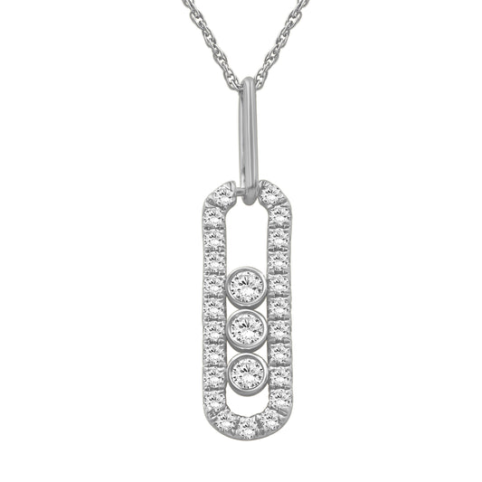 1/2 ct. T.W. Lab-Grown Diamond Pendant in Sterling Silver or Gold over Silver