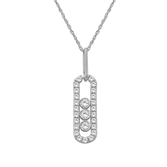 1/2 ct. T.W. Lab-Grown Diamond Pendant in Sterling Silver or Gold over Silver