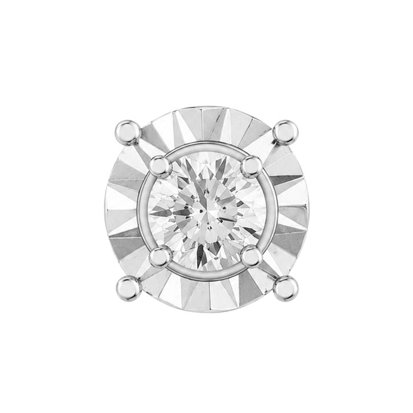 2.00 Carat T.W Lab Grown Diamond Sterling Silver Solitaire Box Set ( 8R Rope Chain )