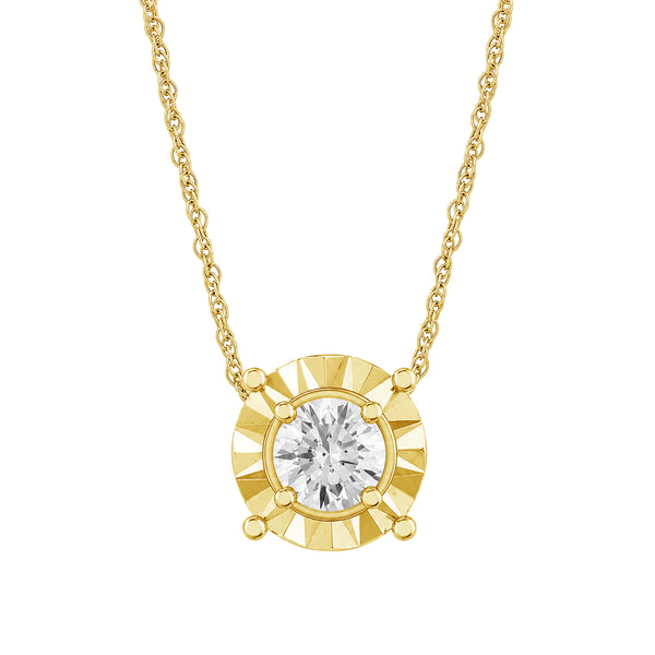 2.00 Carat T.W Lab Grown Diamond Sterling Silver Solitaire Box Set ( 8R Rope Chain )