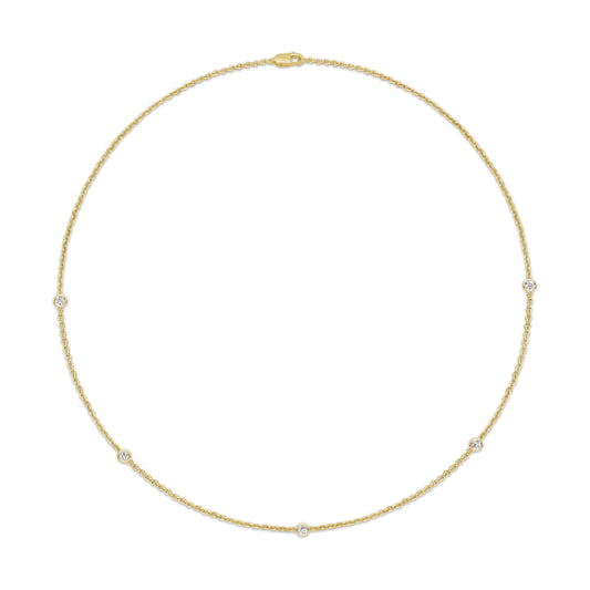 1 ct. T.W. Lab-Grown Diamond Station Necklace in Sterling Silver or Gold over Silver