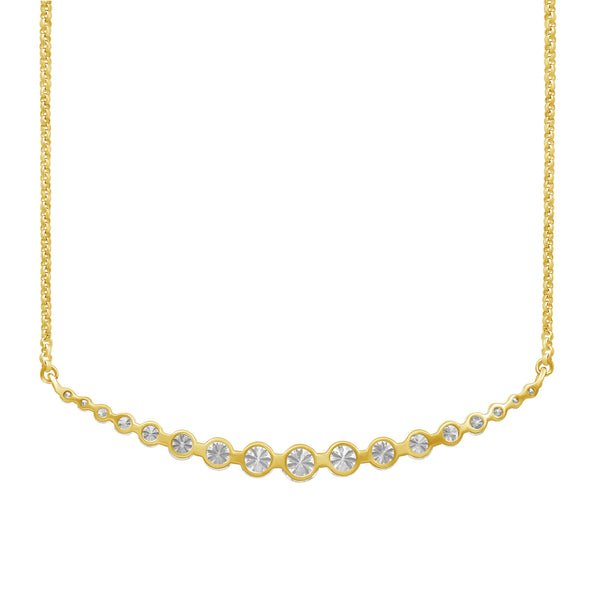1.00 Carat T.W. Lab Grown Diamond Sterling Silver Smile Necklace