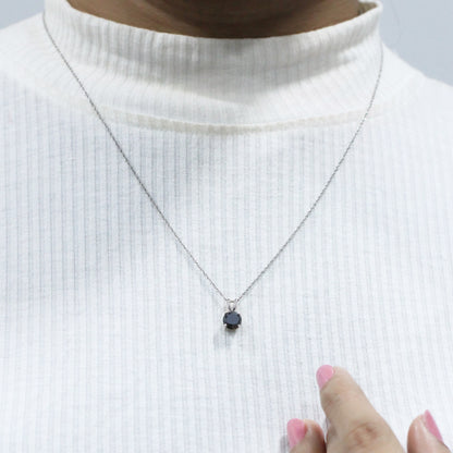 Black Diamond Pendant in 14K White Gold (0.5 Carat to 3 carat)