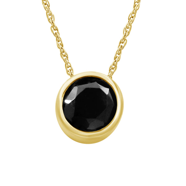 1/2 Carat T.W. Black Diamond Pendant ( 8R Rope Chain ) (Assorted colors)