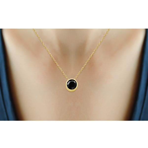 1/2 Carat T.W. Black Diamond Pendant ( 8R Rope Chain ) (Assorted colors)