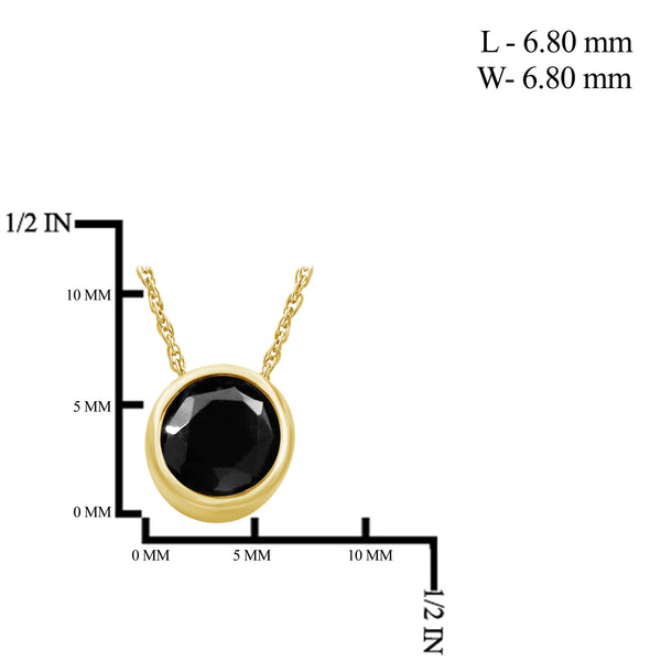 1/2 Carat T.W. Black Diamond Pendant ( 8R Rope Chain ) (Assorted colors)