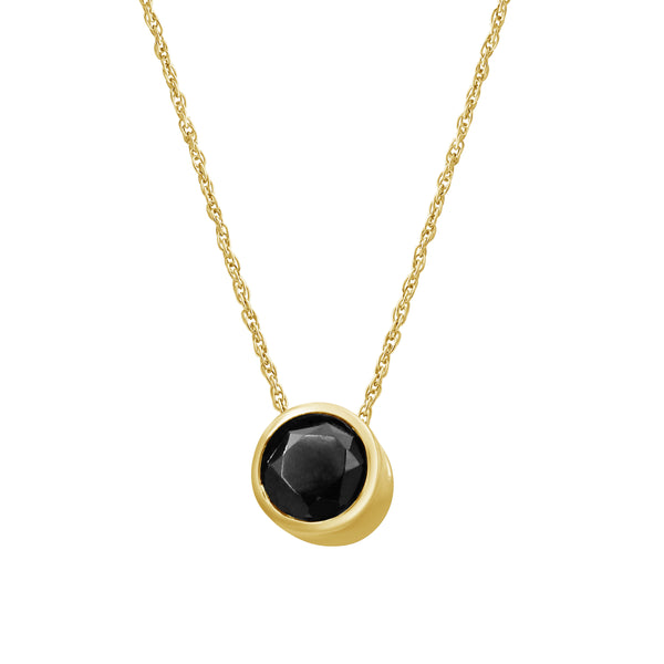1/2 Carat T.W. Black Diamond Pendant ( 8R Rope Chain ) (Assorted colors)