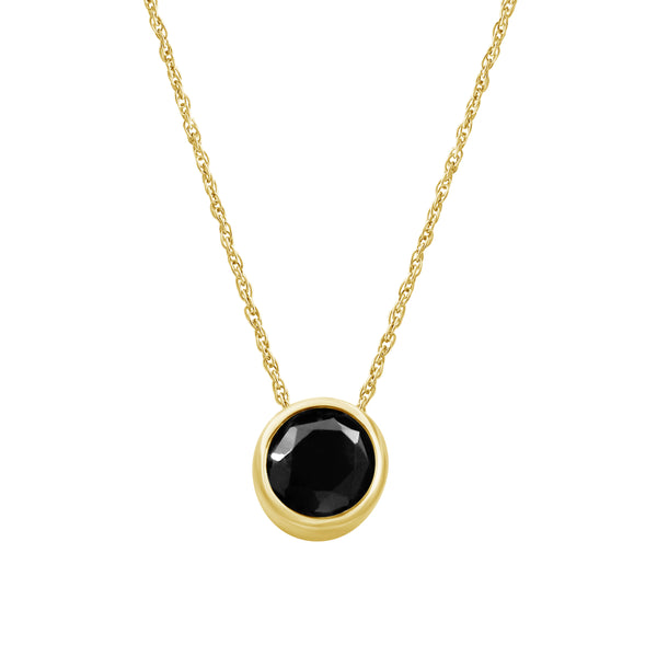 1/2 Carat T.W. Black Diamond Pendant ( 8R Rope Chain ) (Assorted colors)