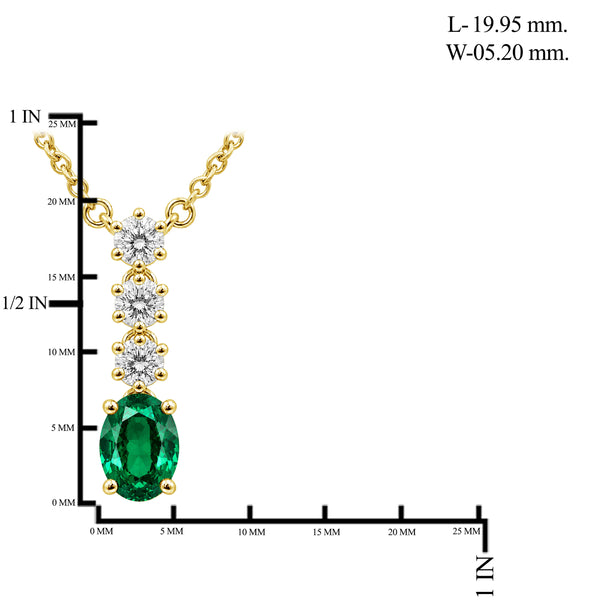 Gemstone & 1/3 Carat T.W. Lab Grown Diamond Sterling Silver Pendant - Assorted Gemstone