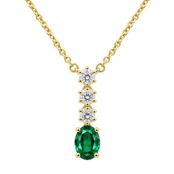 Gemstone & 1/3 Carat T.W. Lab Grown Diamond Sterling Silver Pendant - Assorted Gemstone