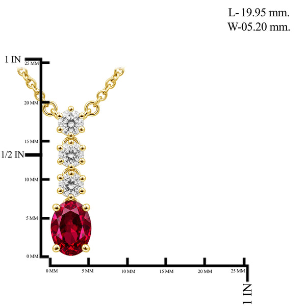 Gemstone & 1/3 Carat T.W. Lab Grown Diamond Sterling Silver Pendant - Assorted Gemstone