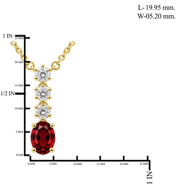 Gemstone & 1/3 Carat T.W. Lab Grown Diamond Sterling Silver Pendant - Assorted Gemstone