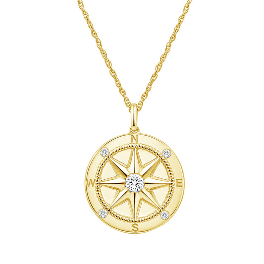 1/5 ct. T.W. Lab-Grown Diamond Pendant in 14K Gold over Silver