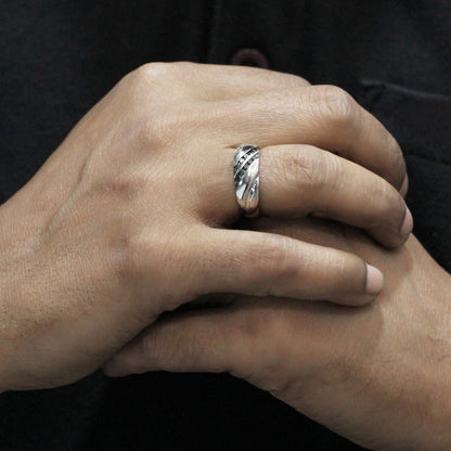 1/4 ctw Black Diamond Men's Ring in Sterling Silver