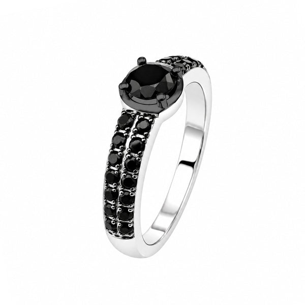 1.00 Carat T.W. Black Diamond Sterling Silver Ring