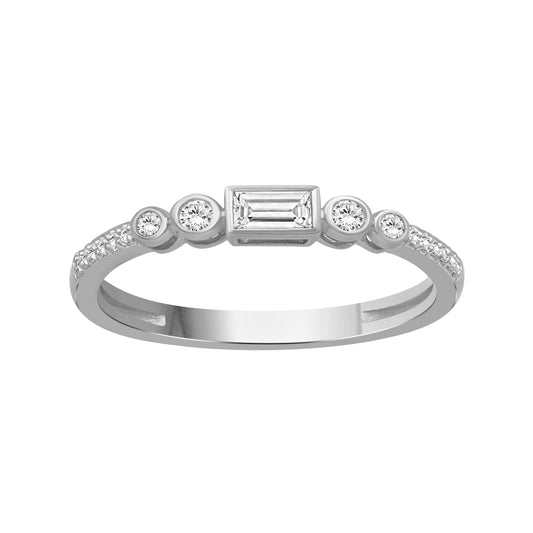 1/5 ct. T.W. Lab-Grown Diamond Ring in Sterling Silver or Gold over Silver