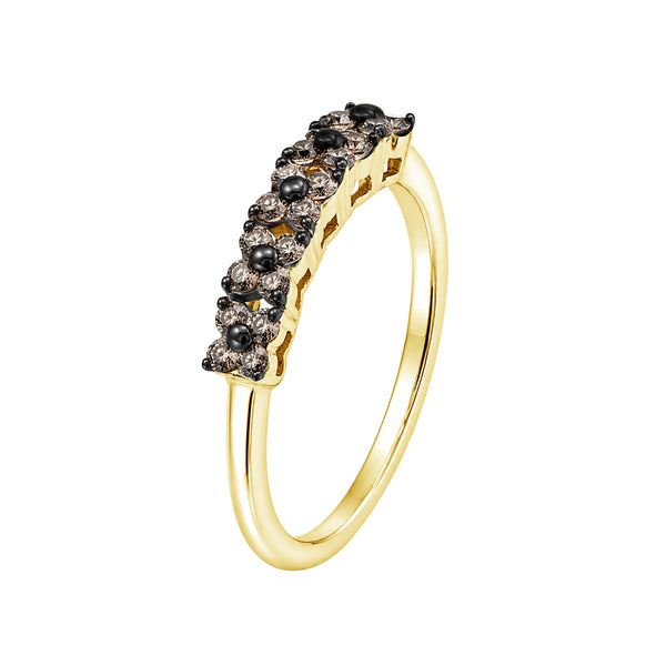1/3 Carat T.W. Champagne Diamond 14K Gold Over Silver Ring