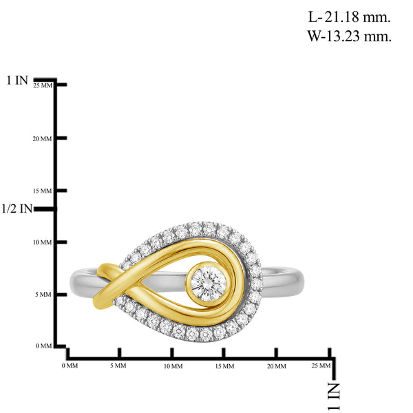1/2 Carat T.W Lab Grown Diamond 14K Gold Over Silver Ring