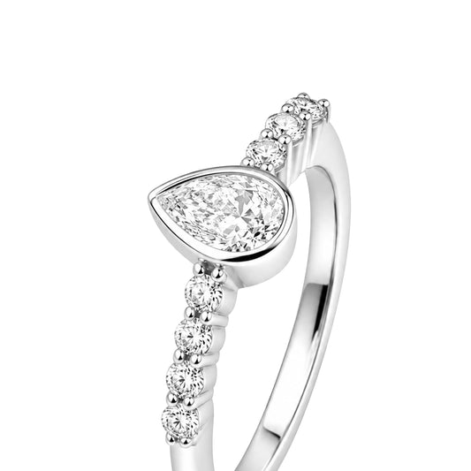 1/2 ct. T.W. Lab-Grown Diamond Ring in Sterling Silver or Gold over Silver