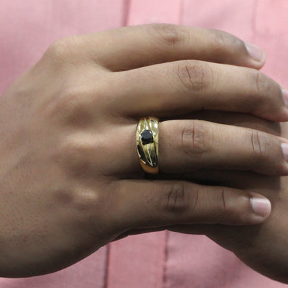 1.00 ctw Black Diamond Man's Ring in Sterling Silver