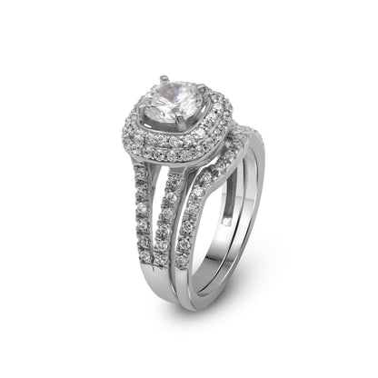 2 ct. T.W. Lab-Grown Diamond Halo Engagement Ring in 14K White Gold or 14K Yellow Gold
