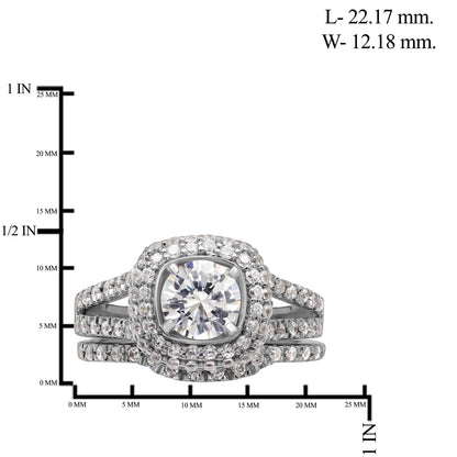 2 ct. T.W. Lab-Grown Diamond Halo Engagement Ring in 14K White Gold or 14K Yellow Gold