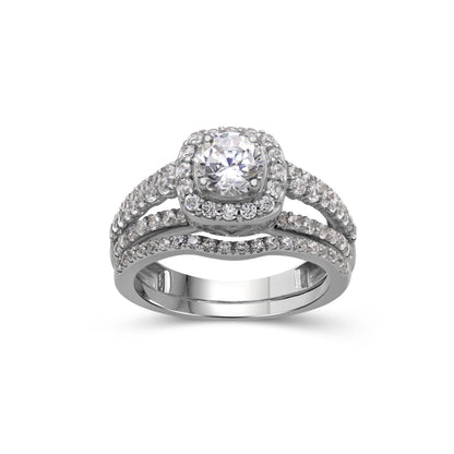 2.15 ct. T.W. Lab-Grown Diamond Halo Engagement Ring in 14K White Gold or 14K Yellow Gold