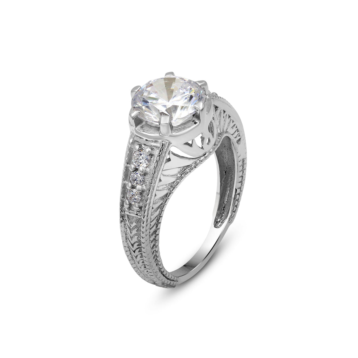 2 ct. T.W. Lab-Grown Diamond Halo Engagement Ring in 14K White Gold or 14K Yellow Gold