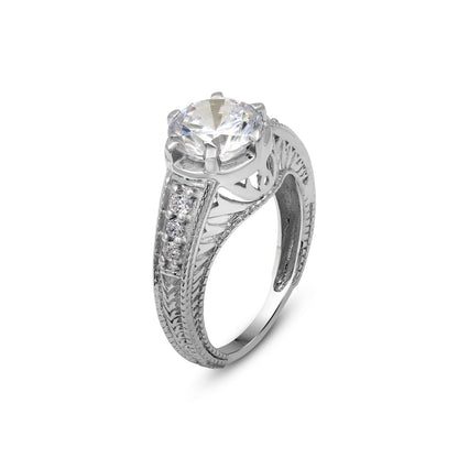 2 ct. T.W. Lab-Grown Diamond Halo Engagement Ring in 14K White Gold or 14K Yellow Gold