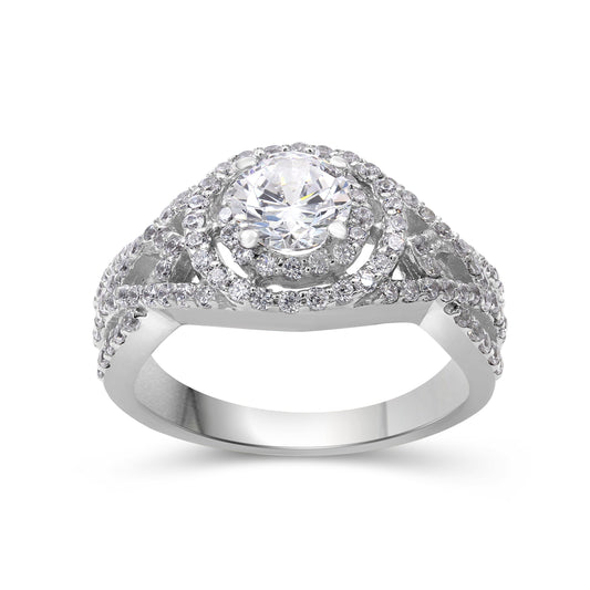 2 ct. T.W. Lab-Grown Diamond Halo Engagement Ring in 14K White Gold or 14K Yellow Gold