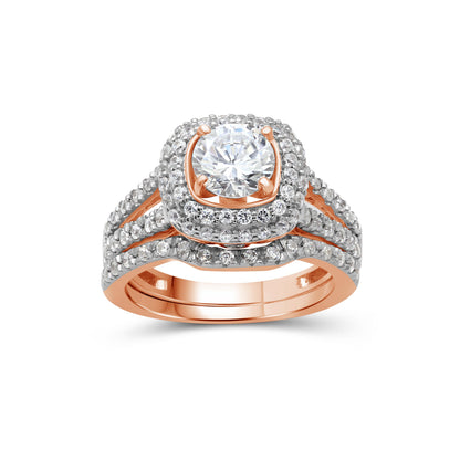 2 ct. T.W. Lab-Grown Diamond Halo Engagement Ring in 14K White Gold or 14K Yellow Gold
