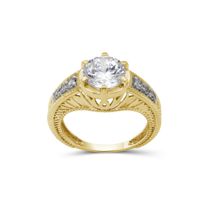 2 ct. T.W. Lab-Grown Diamond Halo Engagement Ring in 14K White Gold or 14K Yellow Gold