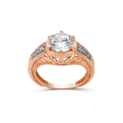 2 ct. T.W. Lab-Grown Diamond Halo Engagement Ring in 14K White Gold or 14K Yellow Gold