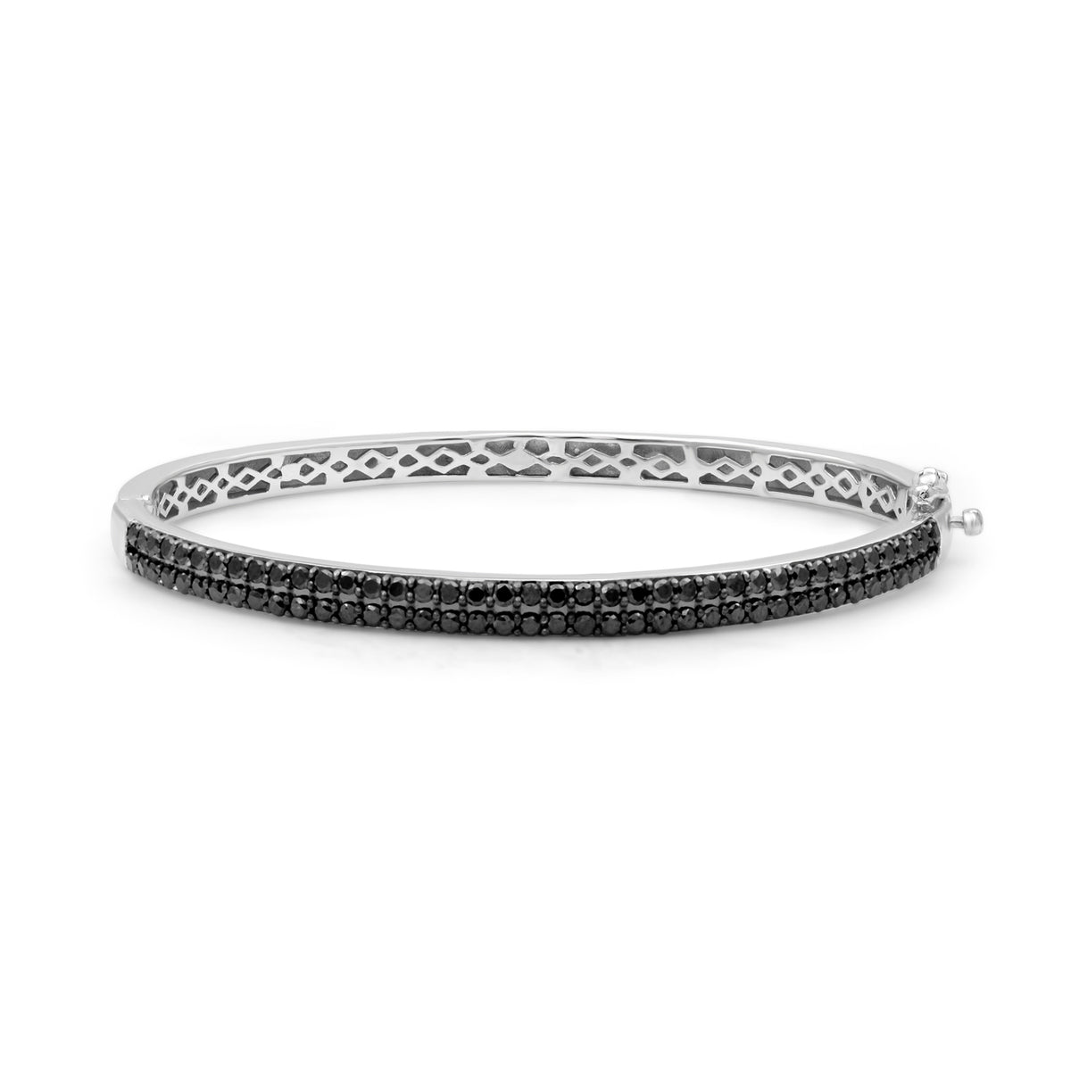 2 ct. T.W. Black Diamond Bangle in Sterling Silver