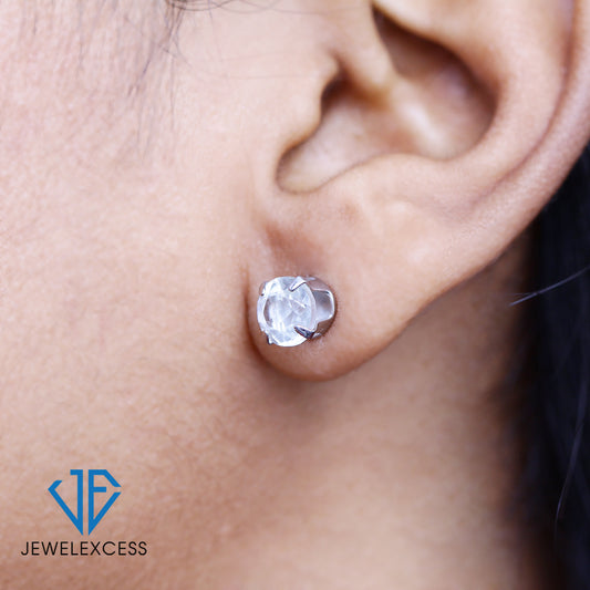 4.20 ct. T.G.W. Green Amethyst Stud Earrings in Sterling Silver