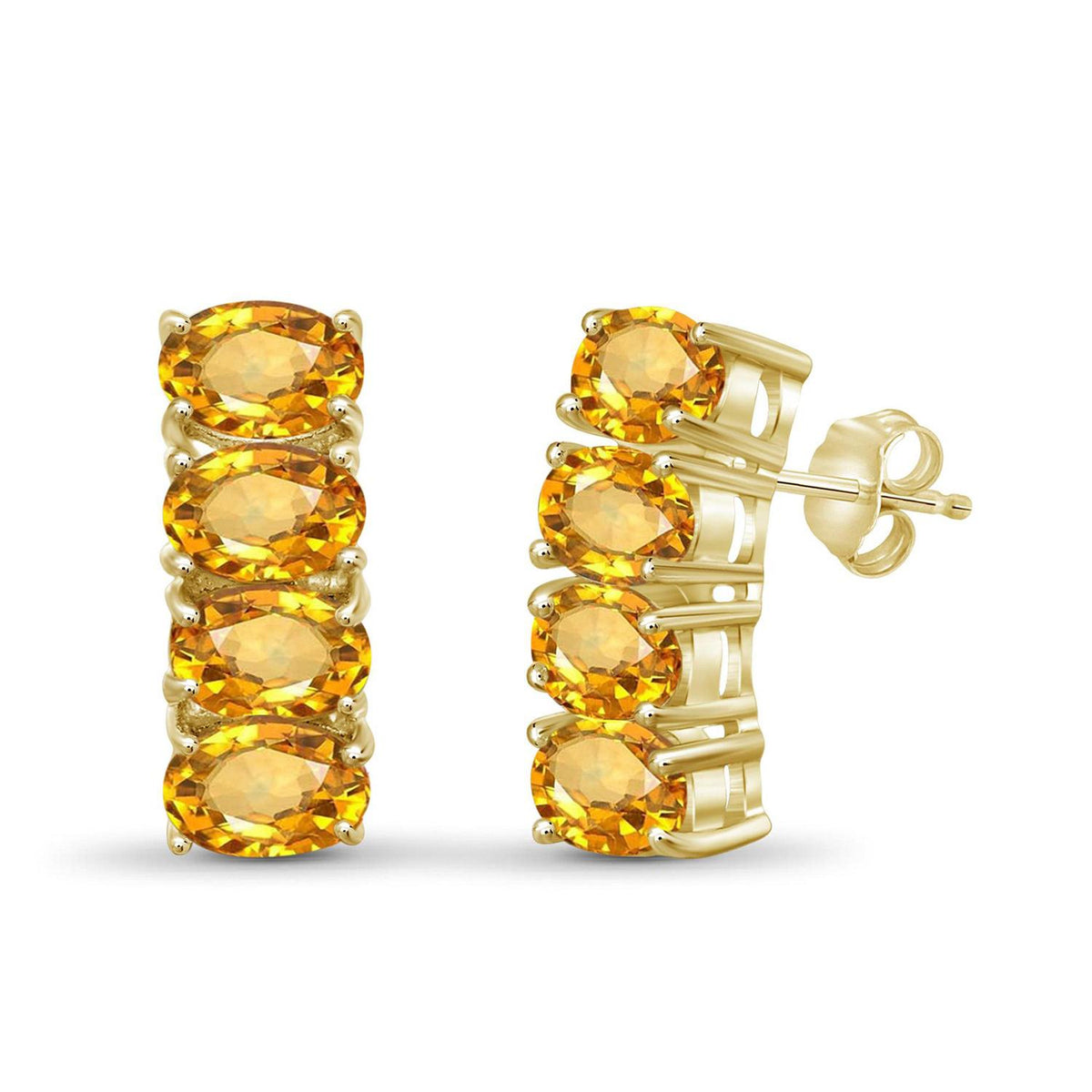 Assorted Gemstone Hoop Earrings in Sterling Silver or 14K Gold over Silver