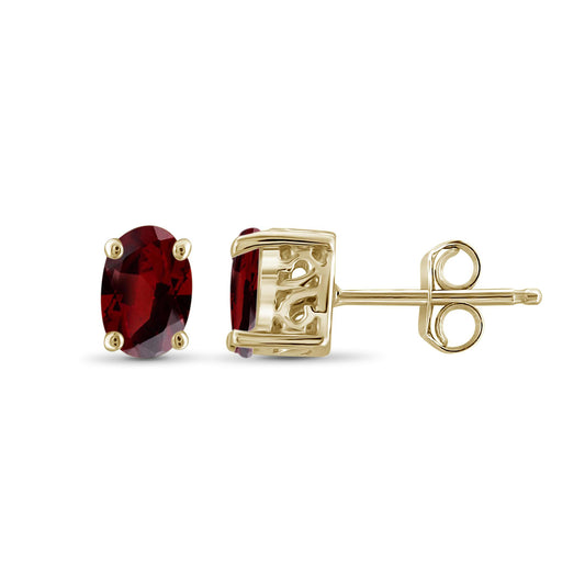 1.20 ct. T.G.W. Garnet Earrings in 14K Gold over Silver