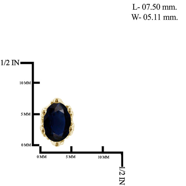 1.34 Carat T.G.W. Sapphire Gemstone 14K Gold-Plated Earrings