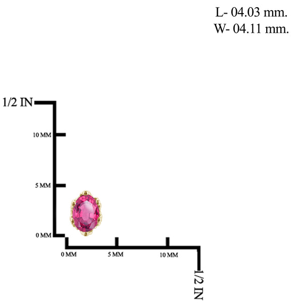 0.32 CTW Pink Topaz Crown Stud Earrings in 14K Gold-Plated