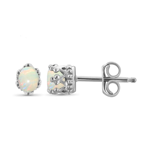 0.20 ct. T.G.W. Opal Stud Earrings in Sterling Silver