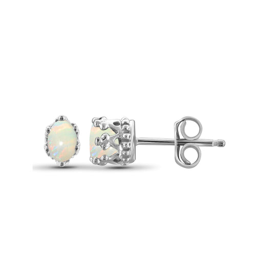 0.28 ct. T.G.W. Opal Earrings in Sterling Silver