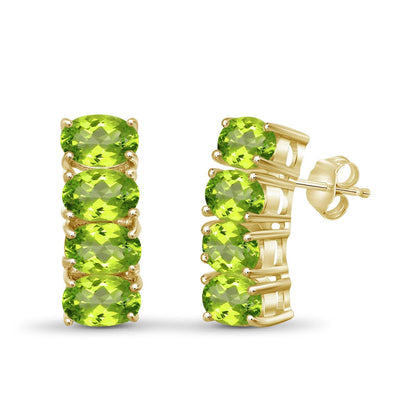 Assorted Gemstone Hoop Earrings in Sterling Silver or 14K Gold over Silver