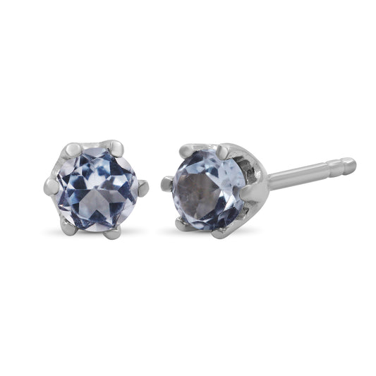 0.60 ct. T.G.W. Sky Blue Topaz Stud Earrings in Sterling Silver