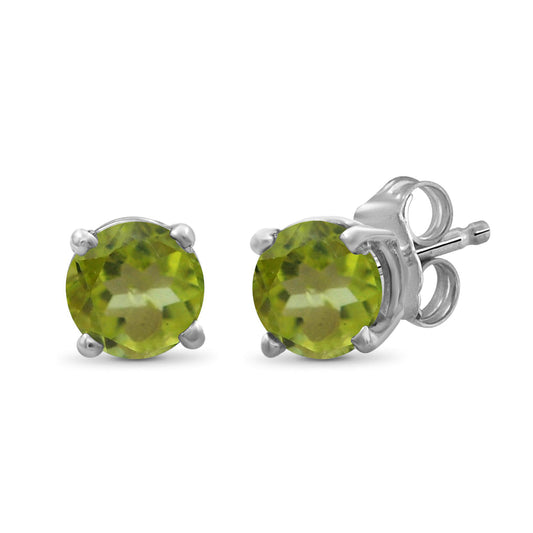 1 ct. T.G.W. Peridot Stud Earrings in Sterling Silver